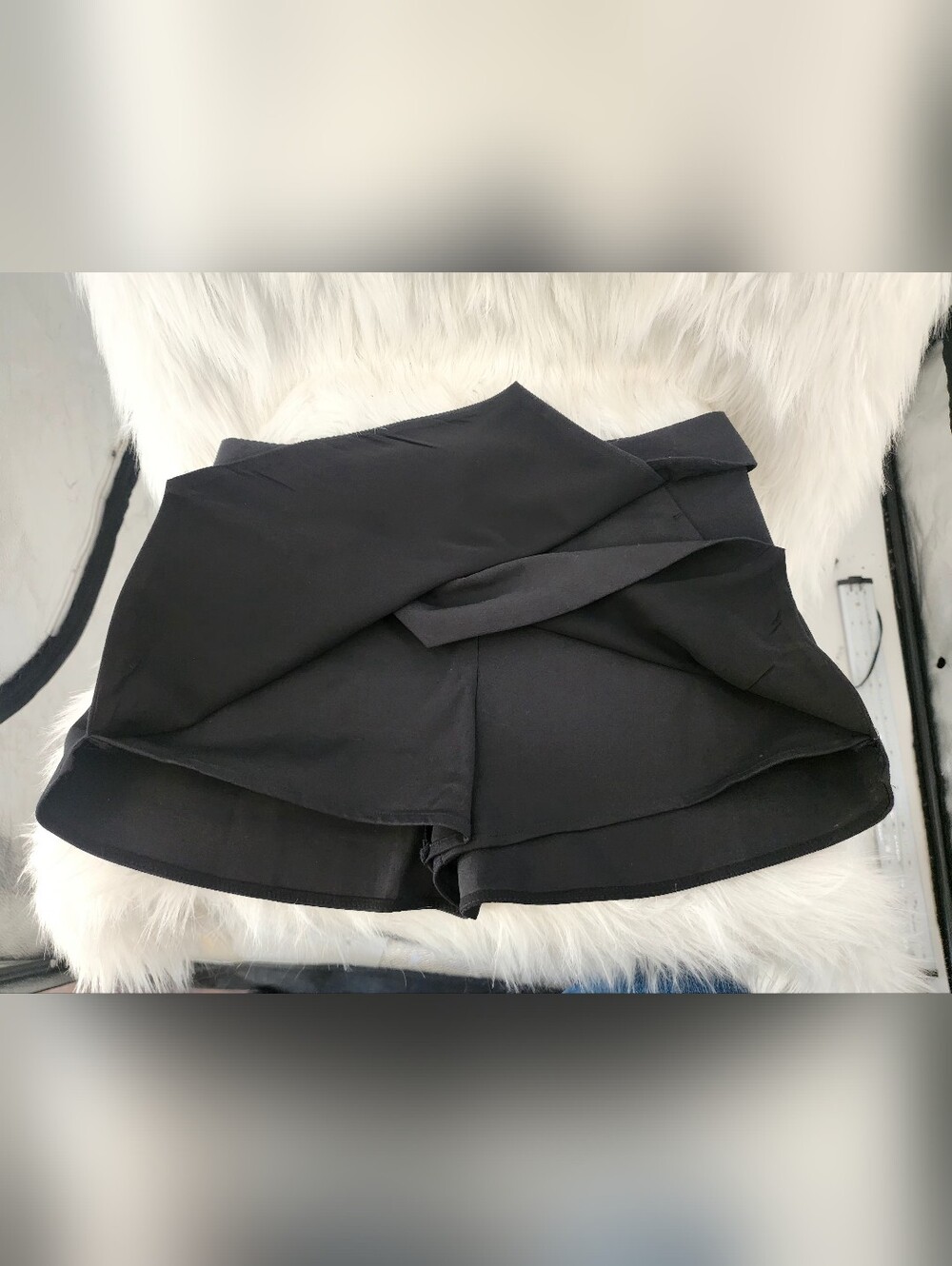 Zara Basic Origami Skort, Size Small, Black - Picture 4 of 9